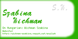 szabina wichman business card